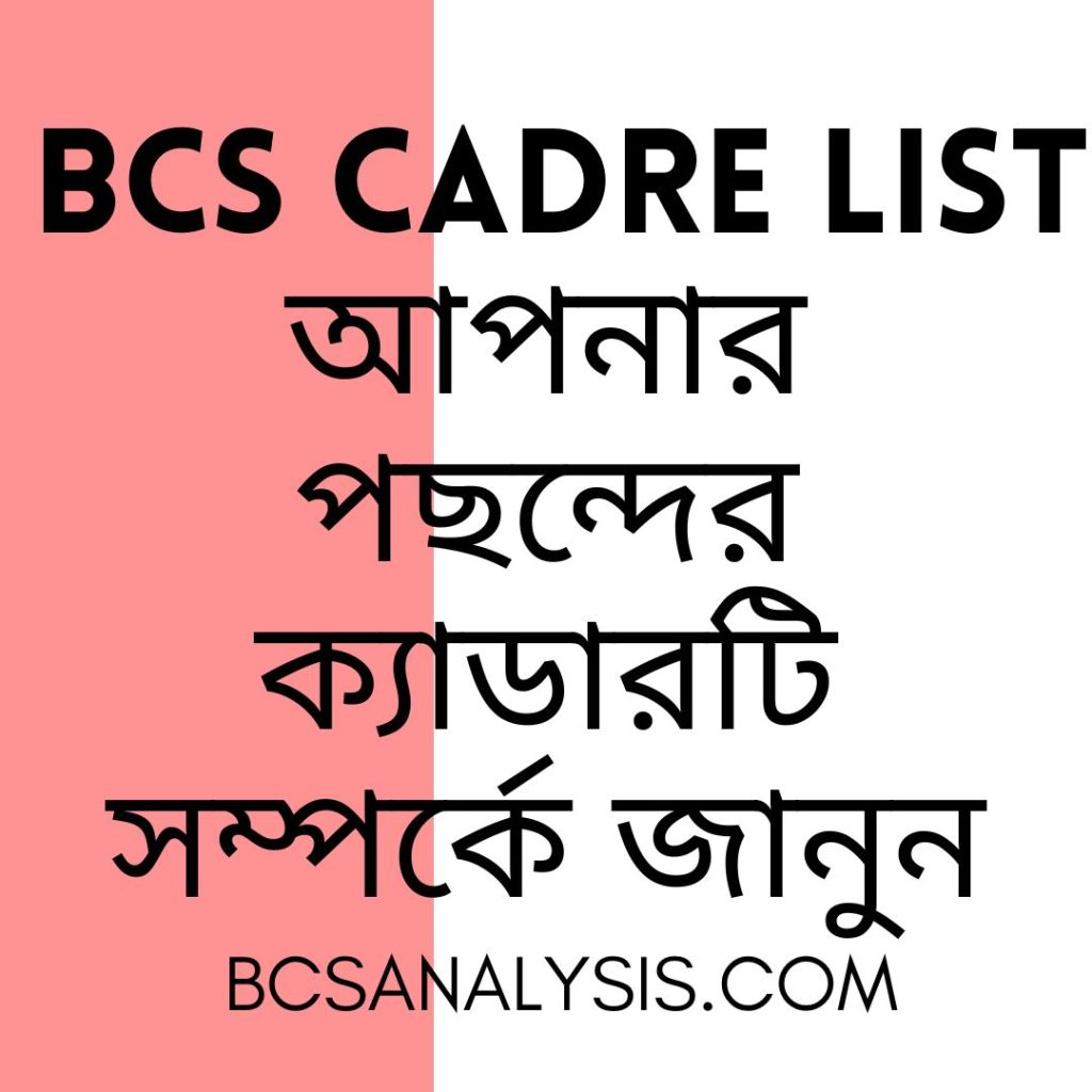 BCS Cadre List BCS BCS Cadre List BCS