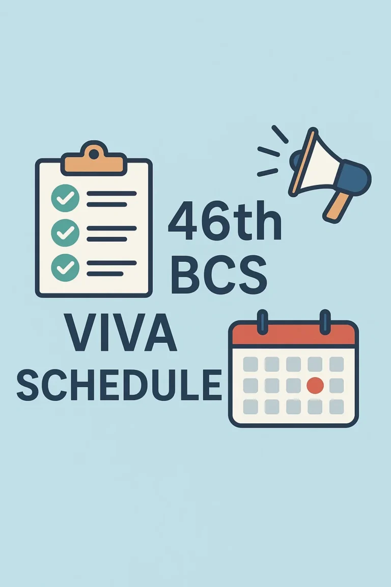 46th BCS Viva Schedule